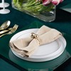 5.5 inch White Plastic Dessert Plates with Gold Rim –