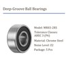 Kozelo Pack of 5 MR83-2RS Deep Groove Ball Bearings -