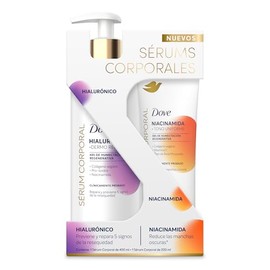 DOVE Pack Sérum Corporal en Crema A Hialurónico 400 ml + Niacinamida 200 ml