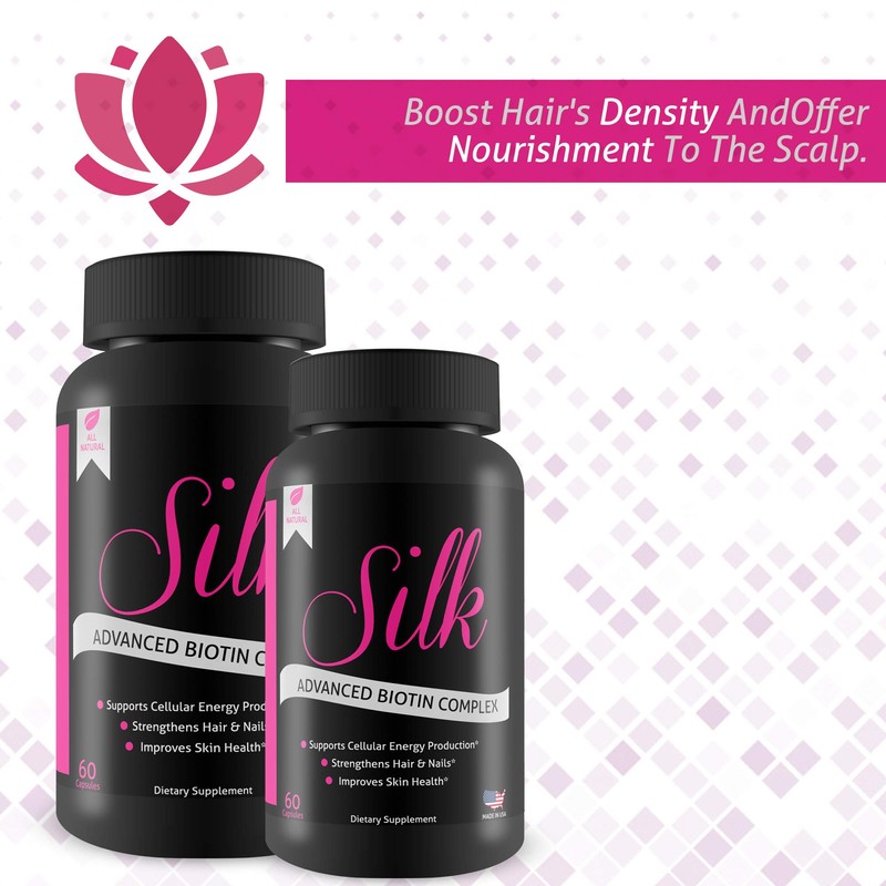 Silk Advanced Biotin Complex- Promotes Stronger, Longer, Hair-Healthier Skin- Ultimate