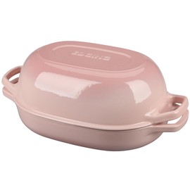 EDGING CASTING Enameled Cast Iron Dutch Oven Pot with Lid, Oval Dutch Oven for Bread Baking, Bread Oven for Homemade Sourdough Bread Baking, 7qt, Pink
