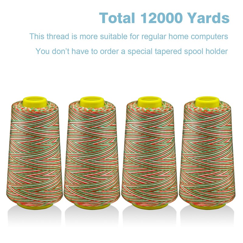 Serger Thread, All-Purpose Thread for Sewing, Black Thread, Polyester Sewing