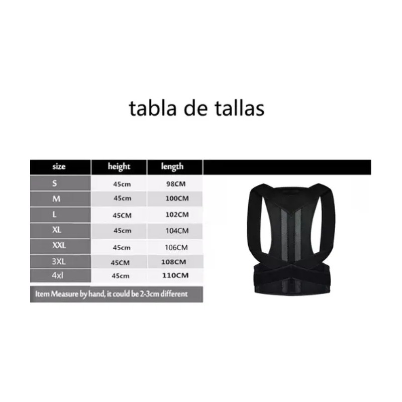 Corrector Postura Para Hombres Y Mujeres Con Placa Soporte ,