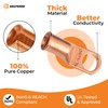SELTERM 25pcs 4 AWG 3/8" Stud Battery Lugs, Ring Terminals,