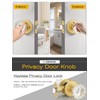 EHOMEWARE 1 Pack Glass Door Knobs Interior, Door Locks for