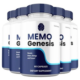 Memo Genesis Supplement Pills, All Natural Brain and Cognitive Clarity Support, MemoGenesis Capsules (5 Pack)