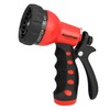 AQUASTAR 7-Pattern Rear Trigger Nozzle(Red), Spayer Nozzle, Hose Watering Nozzle,