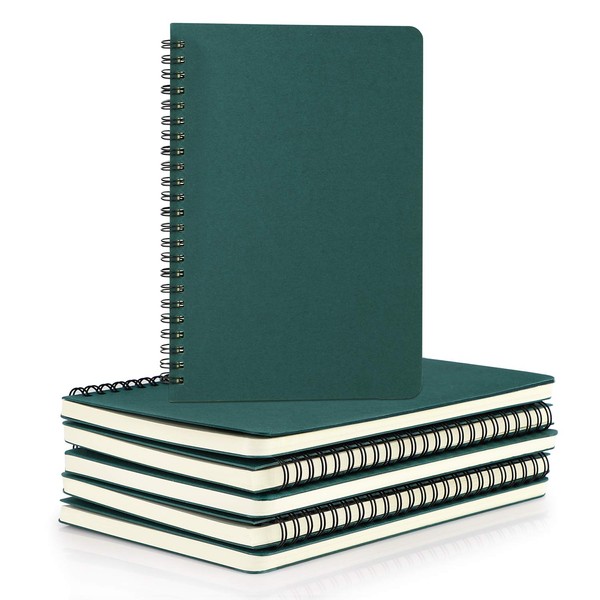 EUSOAR Hardcover Spiral Lined Notebook, A5 6 Pack 5.5" x