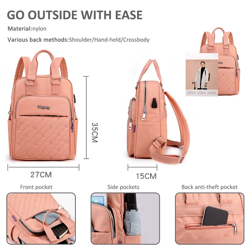 NICOLE & DORIS Women's Backpack Laptop Backpack for School Work