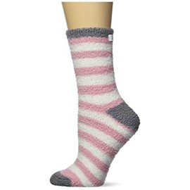 Karen Neuburger Women's Fuzzy Glitter Socks, Crbst/Qkslv, One Size