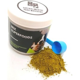 SPM Superfoods 120g | Mezcla de Superalimentos Naturales para Perros | Apoyo al Sistema Inmunológico, Salud de Piel y Pelaje | Suplemento BARF y Dietas Naturales | Con Spirulina, Cúrcuma, Linaza y Más