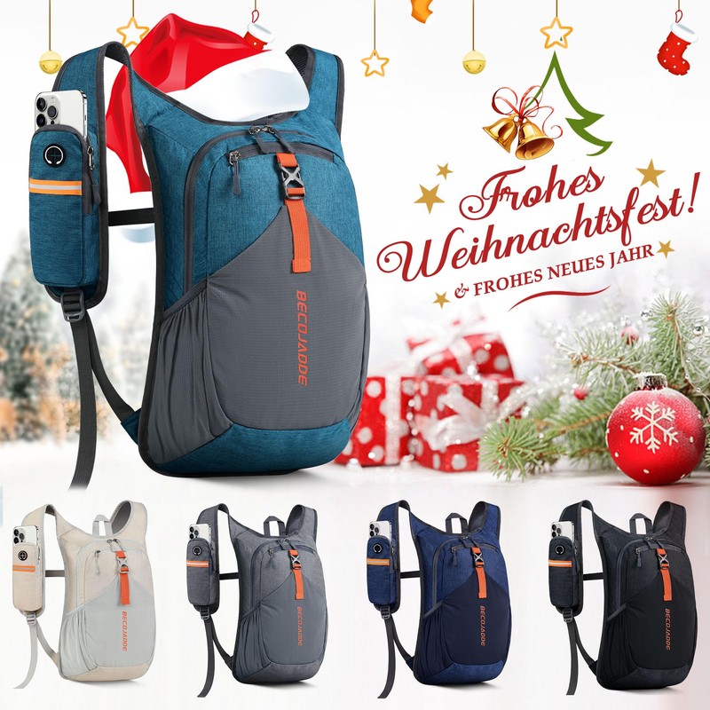 BECOJADDE 15L Hiking Backpack Men's Small Backpack Women's Lightweight Daypack