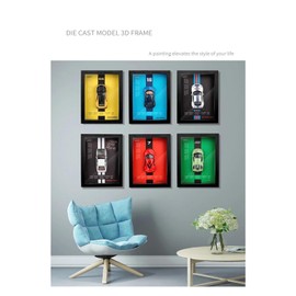 SHAYANZI Mini Vehicles Toys 1:32 for Photo Frame Version Alloy Metal Sports Car Model Racing Car Painting Decoration Collection Great Car Gift Kids and Teens(Blue)