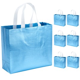 Tendwarm 6 Pcs Gift Bags Reusable Large Gift Bag with Handles for Party Wedding