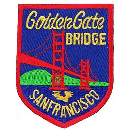 Golden Gate Bridge Embroidered Patch San Francisco Iron-On Souvenir Emblem
