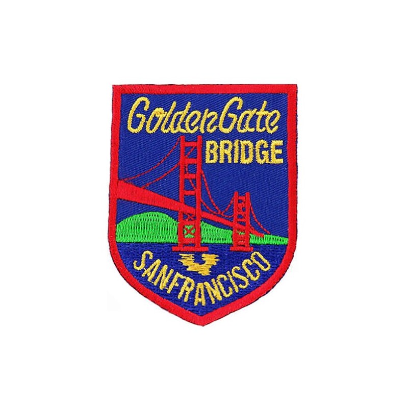 Golden Gate Bridge Embroidered Patch San Francisco Iron-On Souvenir Emblem