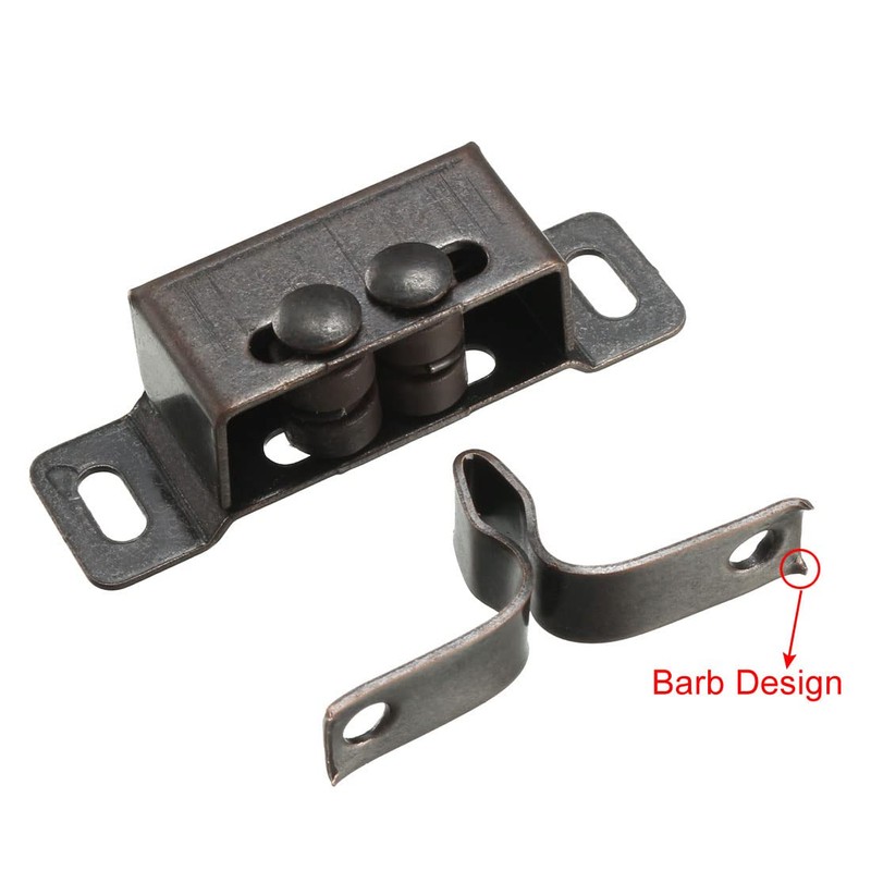 uxcell Retro Wardrobe Door Iron Double Ball Roller Catch Latch,