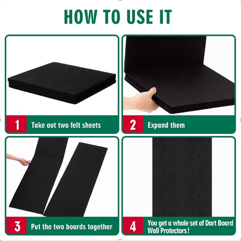 Hahafelt Dart Board Wall Protectors Dart Board Backing Felt Wall
