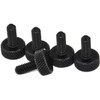 PrecisionGeek M3 x 10mm Aluminium Black Flat Knurled Thumb Screws