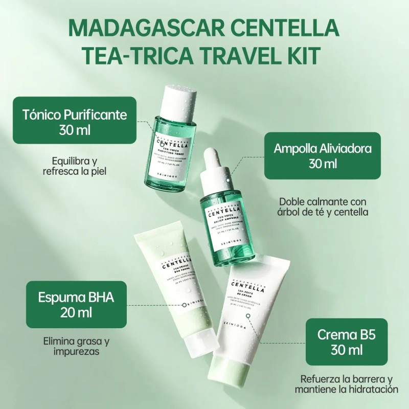 Skin1004 Kit De Viaje Tea-trica Centella Antiacné 4 Pzs