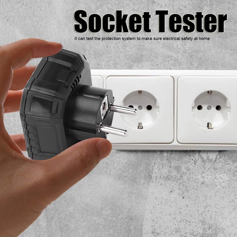 Socket Tester HT107D, Socket Tester for LCD Digital Display with