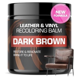 Fortivo Leather & Vinyl Recoloring Balm Dark Brown - Restauración fácil - No mancha - Hecho en USA