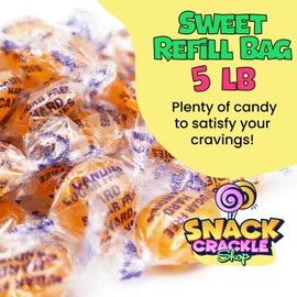 5lb Sugar Free Butterscotch Hard Candy - 375 Hard Candies w/Individual Wrapping – Rich & Buttery Butterscotch Candy for Friends, Family & Guests