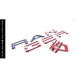 AUTOCARIMAGE Tailgate raised reflective letters compatible with NEW RANGER 2024 25 US FLAG