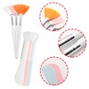 YUYUDEHM 3 PCS Facial Fan Mask Brushes, 3 PCS Silicone
