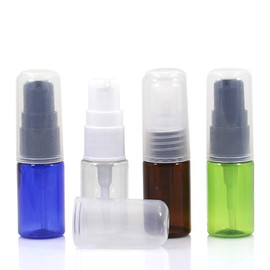 HeiHy Pack of 6 Plastic Pump Dispenser Transparent Travel Pump Bottle Lotion Container, 15 ml