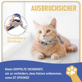 Supet Cat Harness and Leash, Escape Proof Cat Vest for Small Large Cats, Adjustable Cat Collars, Harnesses and Leashes for Walking, Lightweight Kitten Harness