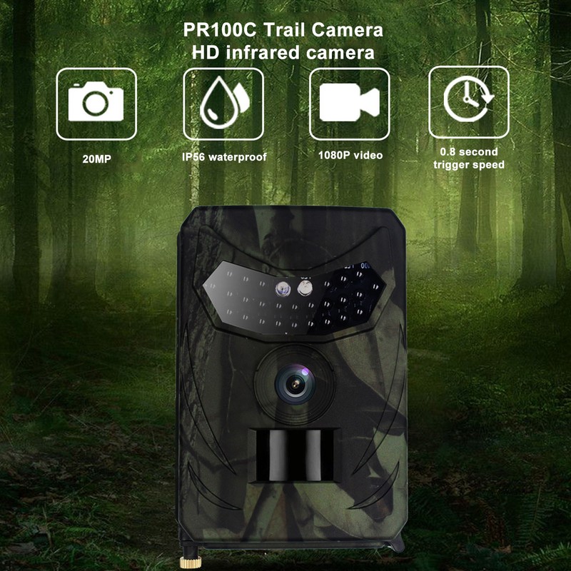 PR100C Outdoor Hunting Camera 1080P HD Infrared Induction Camera Wildlife