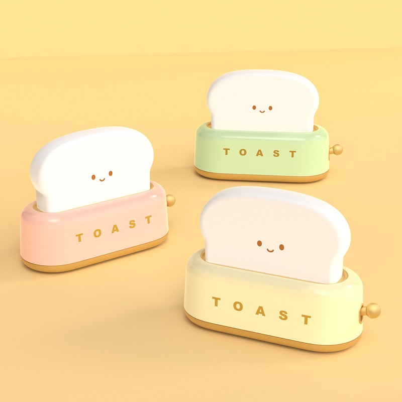 LED Bread Emotion Machine Night Light Eye Protection Portable Imitation