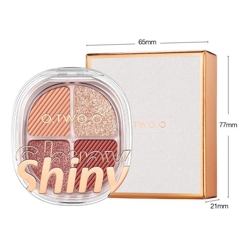Paletas De Sombras 4 Tonos Brillo Intenso Larga Duración
