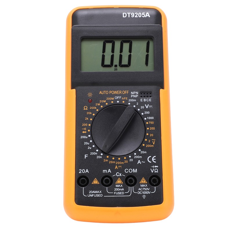 DT9205A Multimeter Digital Universal Meter Multifunctional Electrical Tester with High