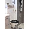 18-Inch Black Elongated Toilet Seat With Leopard Print