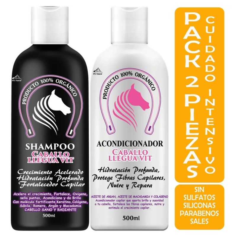 Shampoo Extracto Cola De Caballo + Acondicionador Argan-maca