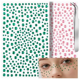 Teenitor Face Gems Self Adhesive Face Rhinestone Makeup Festival Face Jewels Stick On Gems Hair Gems Makeup Gems for Face, Hair, Body, Eye