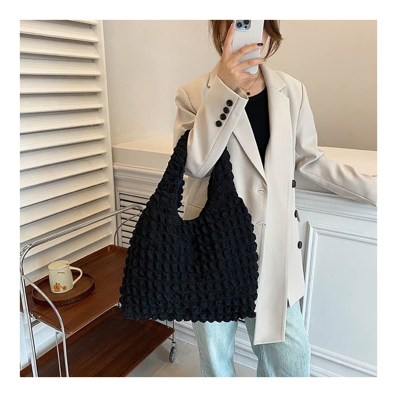 HARJIO Popcorn Bag, Tote Bag, Women's, Quilted, Waffle, Mocomoco, Pocopoco,