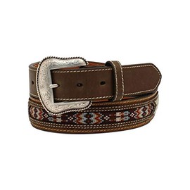Nocona Western Belt Mens Southwest Inlay Concho 38 Brown N210003502