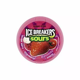 Ice Breakers Sours Berry Mints Tin, Sugar Free,  1.5 oz, 8 ct