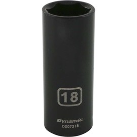 Dynamic Tools 3/8-Inch Drive 6 Point Metric, 18-Millimeter Deep Length, Impact Socket