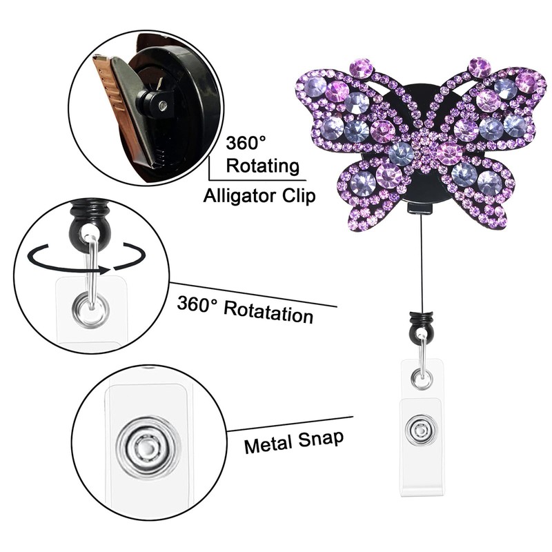 Retractable Badge Holders with Fun Designs - Adjustable ID Card