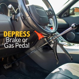 AUTOSOLO 28-Inch Adjustable Brake Pedal Depressor Tool with Pistol Grip Actuator – Versatile Car Alignment Tool - Throttle Pedal Depressor - Gas Pedal Depressor Tool