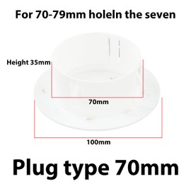 40-100mm OD Hole Ceiling Cover Plate Round Electric Cover Blank Circular Wall Plate Decorative Wall Hole Cover Protective Slots Decor Cap (100mm)