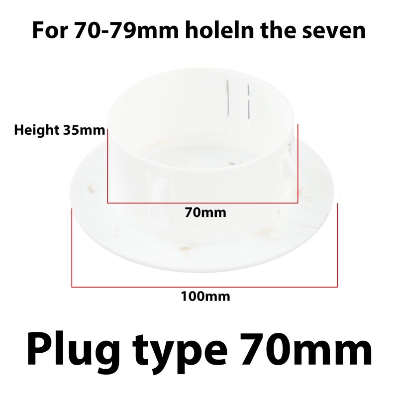 40-100mm OD Hole Ceiling Cover Plate Round Electric Cover Blank