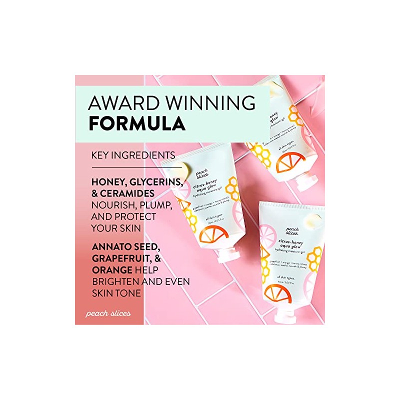 Peach Slices | Citrus-Honey Aqua Glow | Hydrating Moisture Gel
