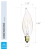 KOR (Pack of 12) 15 Watt Clear Candelabra Base (E12)