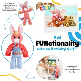 Nobory Toys The Adventure Crew Little Builder Interactive Activity Suit for Babies and Toddlers | Interchangeable with The Adventure Crew Plush Characters | Early Learning Toy