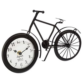 Atmosphera Original Clock Shape Bicycle Colour: Black